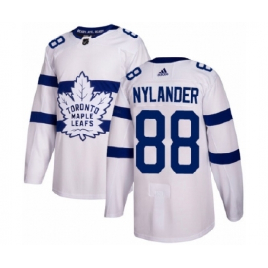 Men's Toronto Maple Leafs 88 William Nylander Authentic White 2018 Stadium Series Hockey Jersey