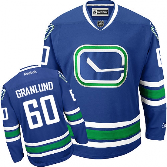 Men's Reebok Vancouver Canucks 60 Markus Granlund Authentic Royal Blue Third NHL Jersey