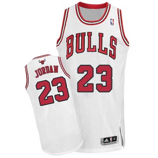 Men's Adidas Chicago Bulls 23 Michael Jordan Authentic White Home NBA Jersey