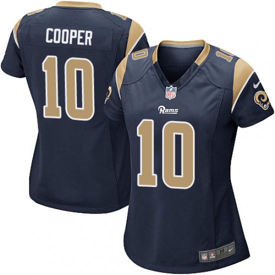 Women's Nike Los Angeles Rams 10 Pharoh Cooper Game Navy Blue Team Color NFL Jersey