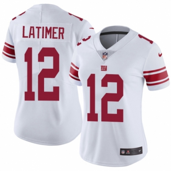 Women's Nike New York Giants 12 Cody Latimer White Vapor Untouchable Elite Player NFL Jersey