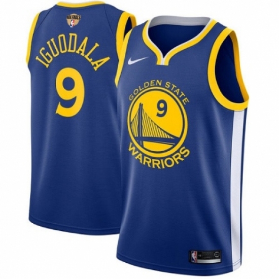 Youth Nike Golden State Warriors 9 Andre Iguodala Swingman Royal Blue Road 2018 NBA Finals Bound NBA Jersey - Icon Edition