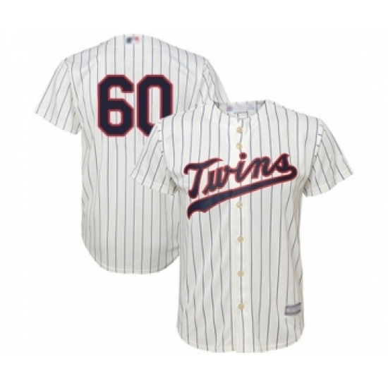 Youth Minnesota Twins 60 Jake Cave Authentic Cream Alternate Cool Base Baseball Player Jersey