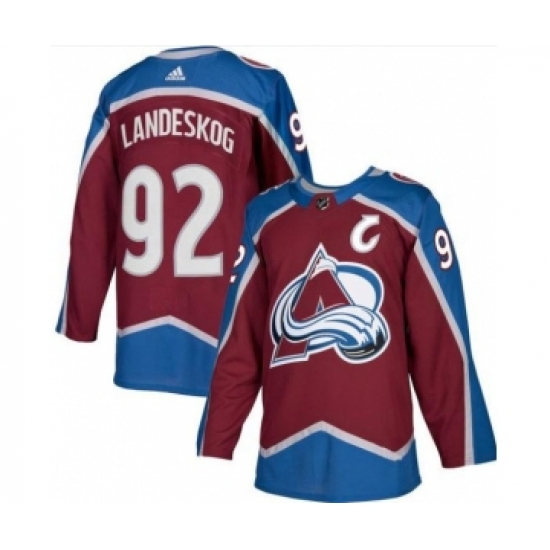 Men's Colorado Avalanche 92 Gabriel Landeskog Burgundy With C Stitched Jersey