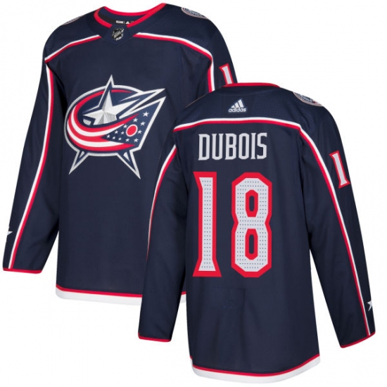 Men's Adidas Columbus Blue Jackets 18 Pierre-Luc Dubois Premier Navy Blue Home NHL Jersey