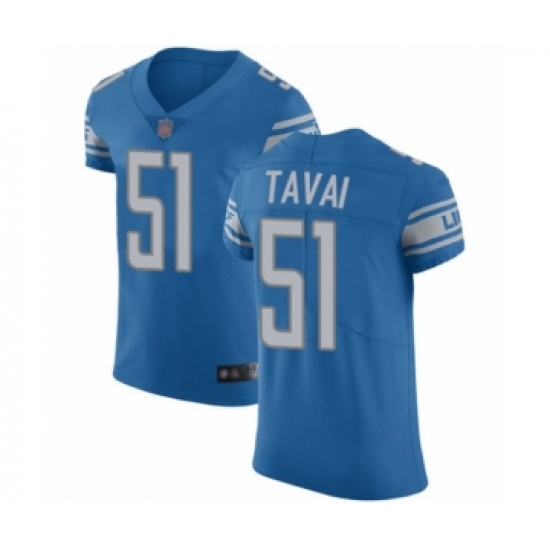 Men's Detroit Lions 51 Jahlani Tavai Blue Team Color Vapor Untouchable Elite Player Football Jersey