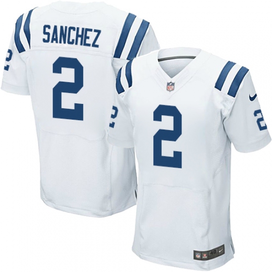 Men's Nike Indianapolis Colts 2 Rigoberto Sanchez Elite White NFL Jersey