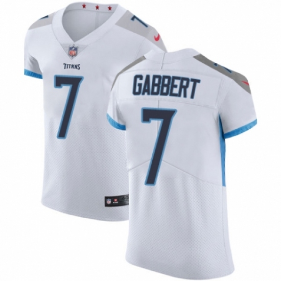 Men's Nike Tennessee Titans 7 Blaine Gabbert White Vapor Untouchable Elite Player NFL Jersey