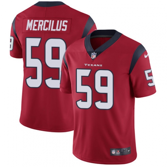 Men's Nike Houston Texans 59 Whitney Mercilus Limited Red Alternate Vapor Untouchable NFL Jersey