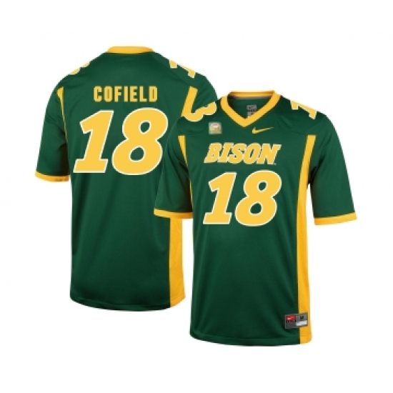 North Dakota State Bison 18 Adam Cofield Green College Football Jersey