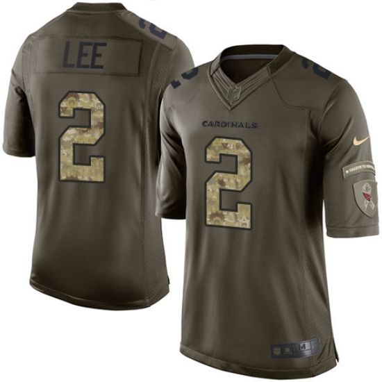 Men's Nike Arizona Cardinals 2 Andy Lee Elite Green Salute to Service NFL Jersey