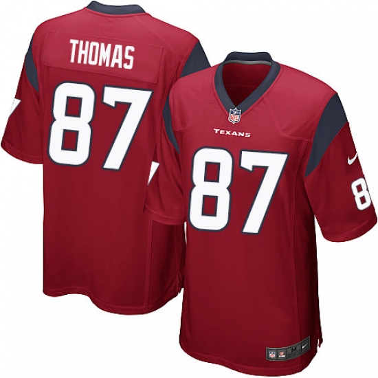 Men's Nike Houston Texans 87 Demaryius Thomas Game Red Alternate NFL Jersey