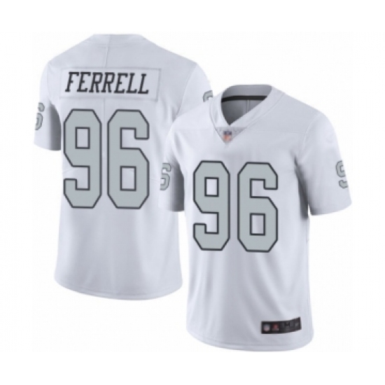 Men's Oakland Raiders 96 Clelin Ferrell Elite White Rush Vapor Untouchable Football Jersey