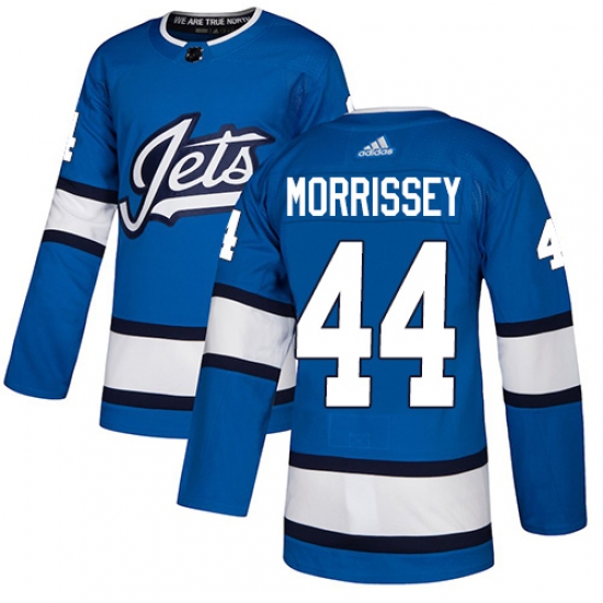 Youth Adidas Winnipeg Jets 44 Josh Morrissey Authentic Blue Alternate NHL Jersey