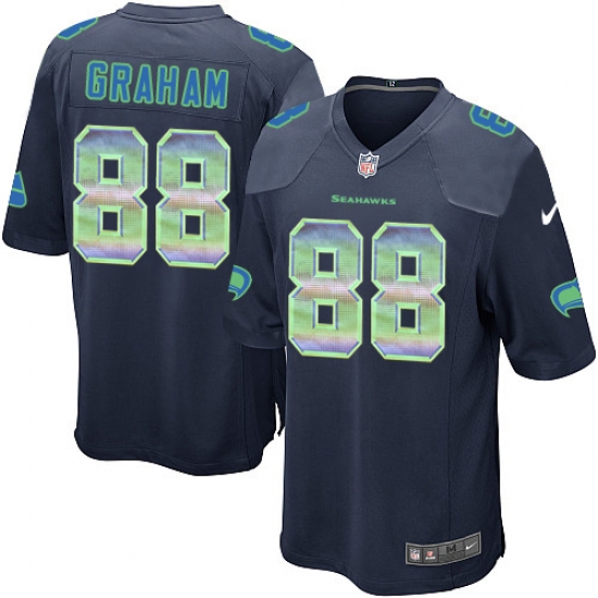 Youth Nike Seattle Seahawks 88 Jimmy Graham Limited Navy Blue Strobe NFL Jersey