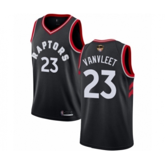 Youth Toronto Raptors 23 Fred VanVleet Swingman Black 2019 Basketball Finals Bound Jersey Statement Edition