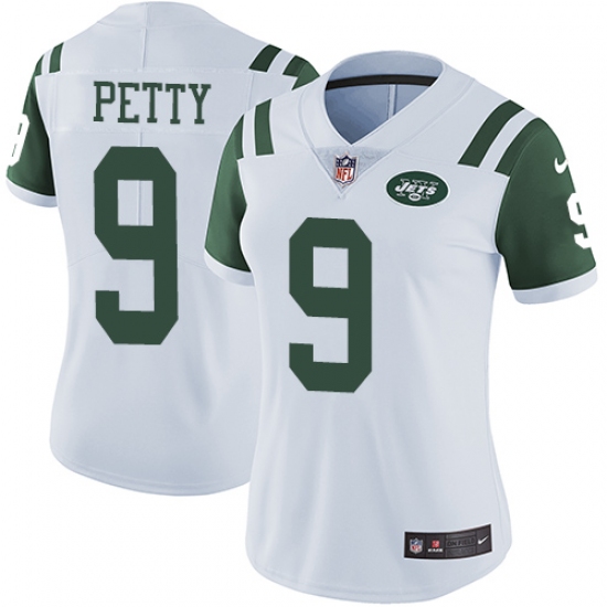 Women's Nike New York Jets 9 Bryce Petty Elite White NFL Jersey