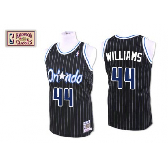 Men's Mitchell and Ness Orlando Magic 44 Jason Williams Authentic Black Throwback NBA Jersey