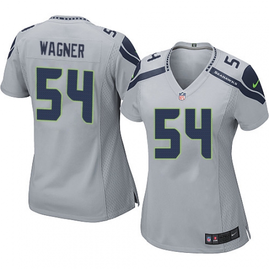 Women's Nike Seattle Seahawks 54 Bobby Wagner Game Grey Alternate NFL Jersey