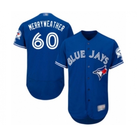 Men's Toronto Blue Jays 60 Julian Merryweather Blue Alternate Flex Base Authentic Collection Baseball Player Jersey