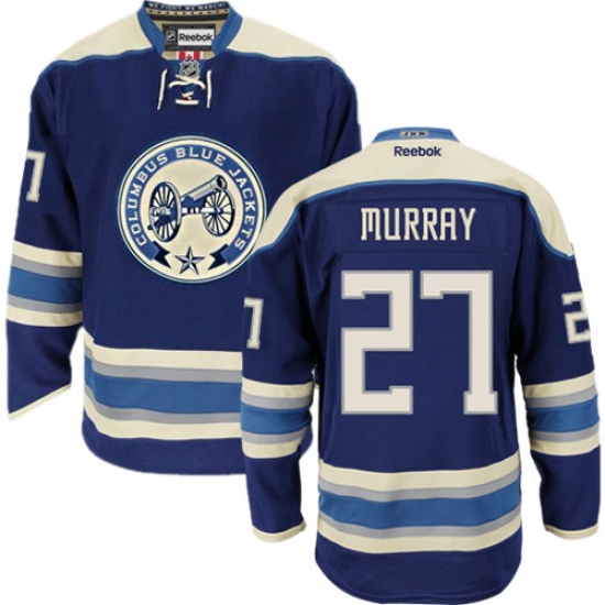 Youth Reebok Columbus Blue Jackets 27 Ryan Murray Authentic Navy Blue Third NHL Jersey