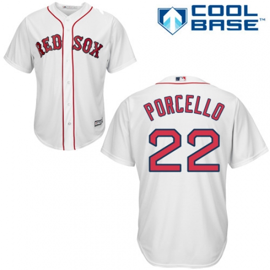 Youth Majestic Boston Red Sox 22 Rick Porcello Replica White Home Cool Base MLB Jersey