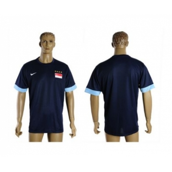 Singapore Blank Blue Soccer Country Jersey