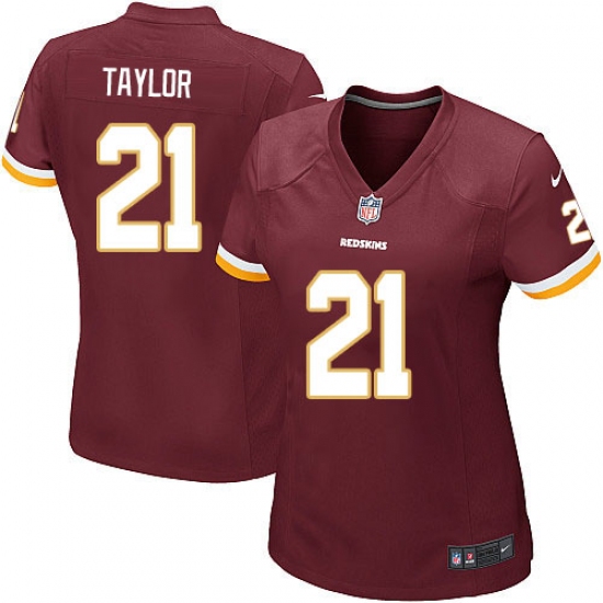 Women's Nike Washington Redskins 21 Sean Taylor Game Burgundy Red Team Color NFL Jersey