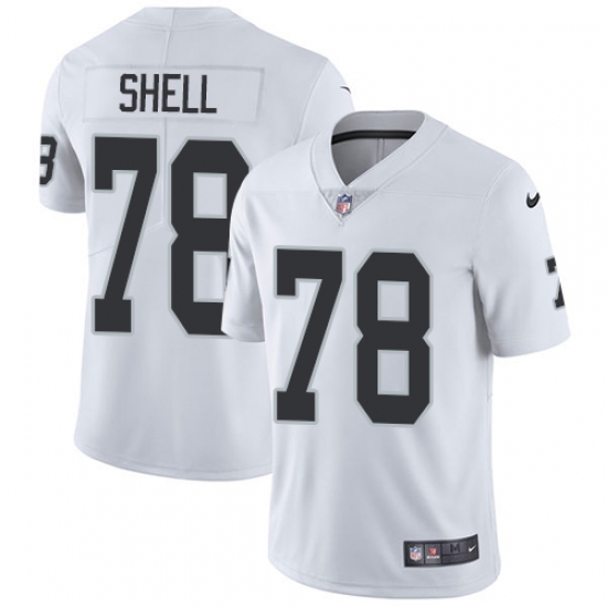 Men's Nike Oakland Raiders 78 Art Shell White Vapor Untouchable Limited Player NFL Jersey