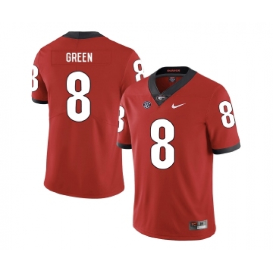 Georgia Bulldogs 8 A.J. Green Red College Football Jersey