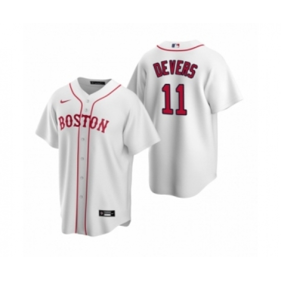 Youth Boston Red Sox 11 Rafael Devers Nike White Replica Alternate Jersey