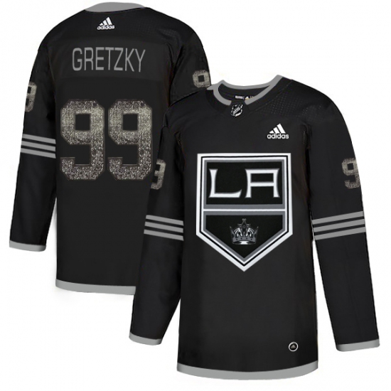 Men's Adidas Los Angeles Kings 99 Wayne Gretzky Black Authentic Classic Stitched NHL Jersey