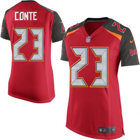 Women's Nike Tampa Bay Buccaneers 23 Chris Conte Game Red Team Color NFL Jersey