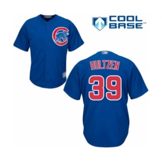 Youth Chicago Cubs 39 Danny Hultzen Authentic Royal Blue Alternate Cool Base Baseball Player Jersey