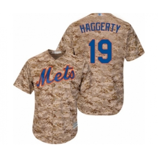 Youth New York Mets 19 Sam Haggerty Authentic Camo Alternate Cool Base Baseball Player Jersey