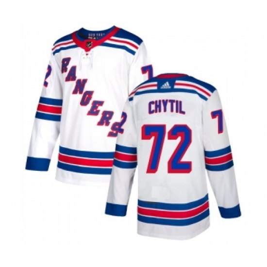 Men's New York Rangers 72 Filip Chytil White Stitched Adidas Jersey