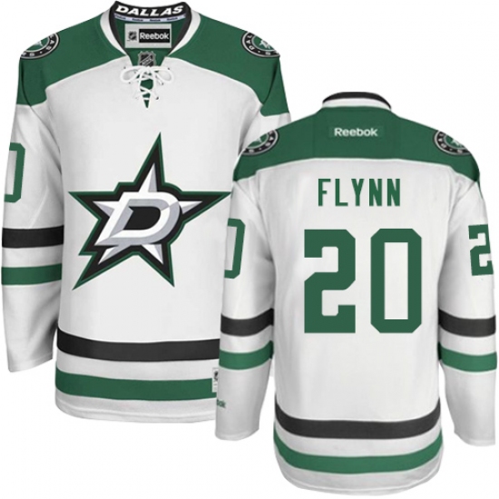 Youth Reebok Dallas Stars 20 Brian Flynn Authentic White Away NHL Jersey