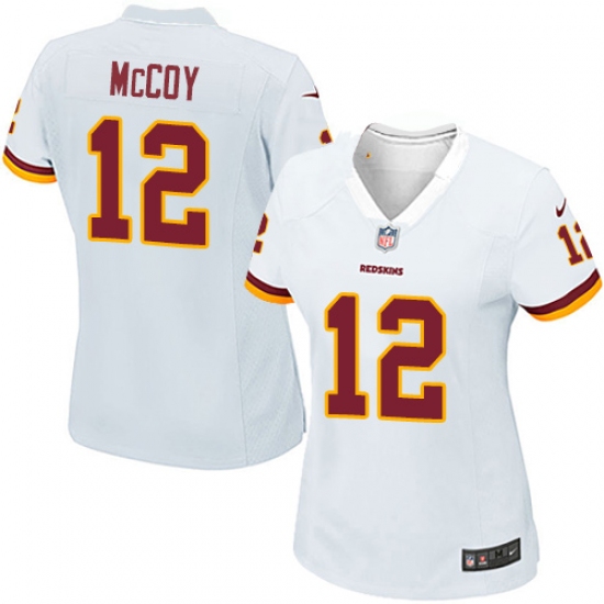 Women's Nike Washington Redskins 12 Colt McCoy Game White NFL Jersey