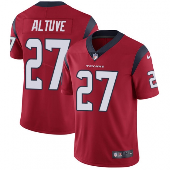 Youth Nike Houston Texans 27 Jose Altuve Elite Red Alternate NFL Jersey