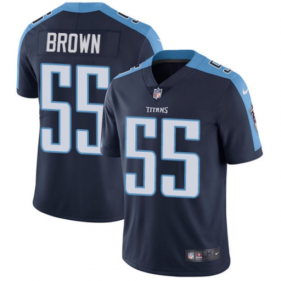 Youth Nike Tennessee Titans 55 Jayon Brown Navy Blue Alternate Vapor Untouchable Elite Player NFL Jersey