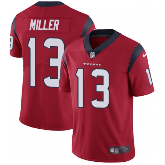 Men's Nike Houston Texans 13 Braxton Miller Limited Red Alternate Vapor Untouchable NFL Jersey