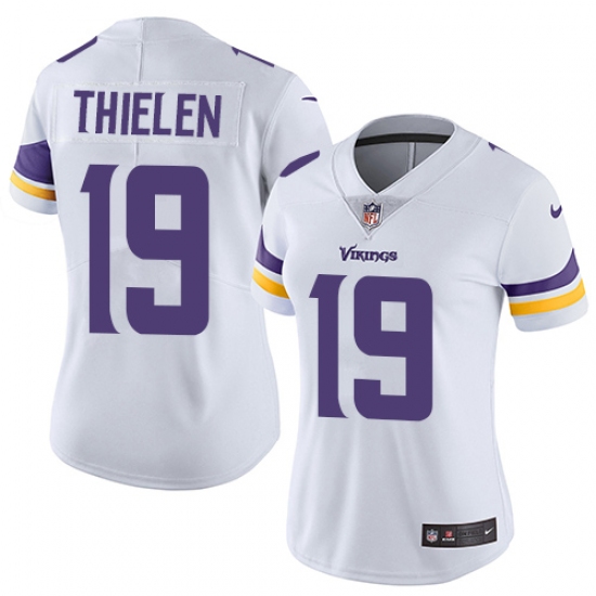 Women's Nike Minnesota Vikings 19 Adam Thielen Elite White NFL Jersey