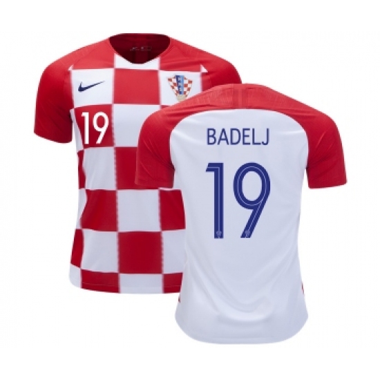 Croatia 19 Badelj Home Kid Soccer Country Jersey