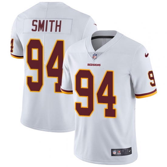 Men's Nike Washington Redskins 94 Preston Smith White Vapor Untouchable Limited Player NFL Jersey