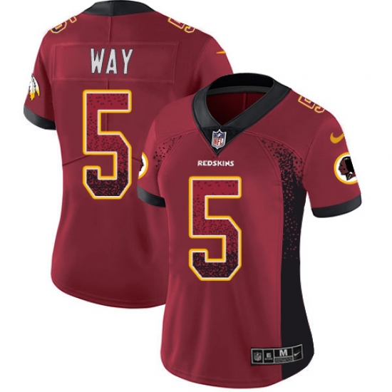 Women's Nike Washington Redskins 5 Tress Way Limited Red Rush Drift Fashion NFL Jersey