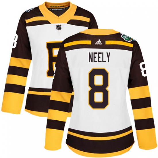 Women's Adidas Boston Bruins 8 Cam Neely Authentic White 2019 Winter Classic NHL Jersey