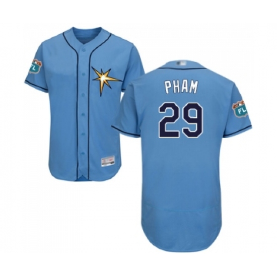 Men's Tampa Bay Rays 29 Tommy Pham Columbia Alternate Flex Base Authentic Collection Baseball Jersey