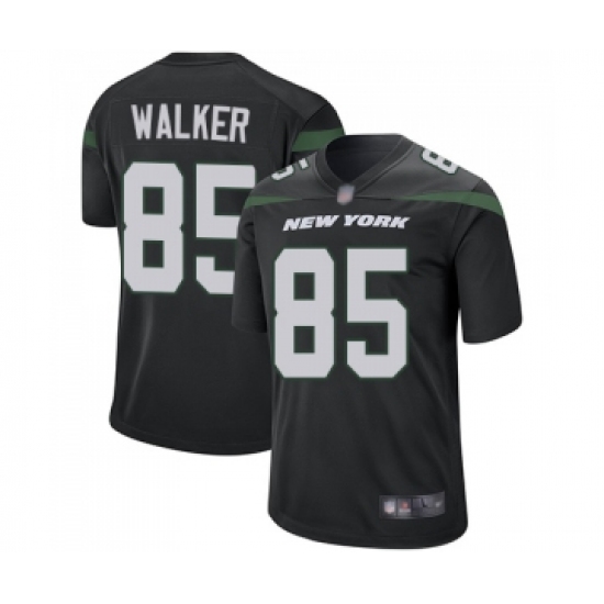 Men's New York Jets 85 Wesley Walker Game Black Alternate Football Jersey