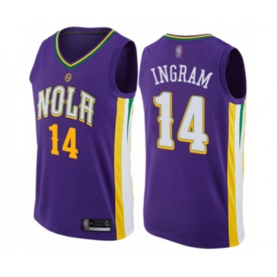 Women's New Orleans Pelicans 14 Brandon Ingram Swingman Purple Basketball Jersey - City Edition