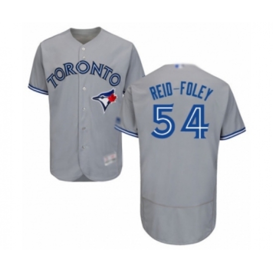 Men's Toronto Blue Jays 54 Sean Reid-Foley Grey Road Flex Base Authentic Collection Baseball Player Jersey